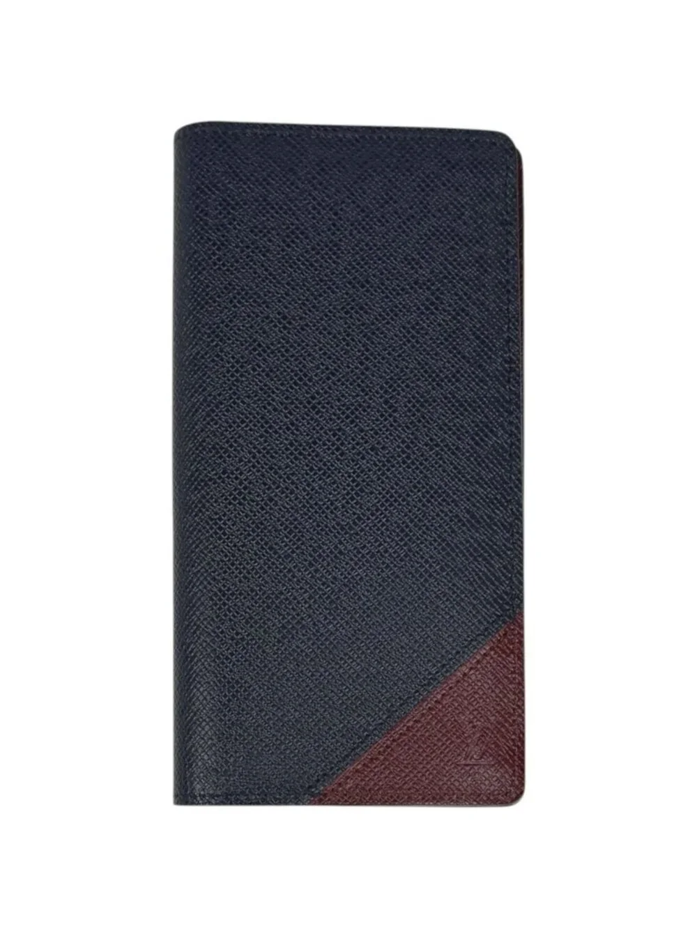 Louis Vuitton Portefeuille Brazza NM Wallet Bicolor Taiga Navy Bordeaux